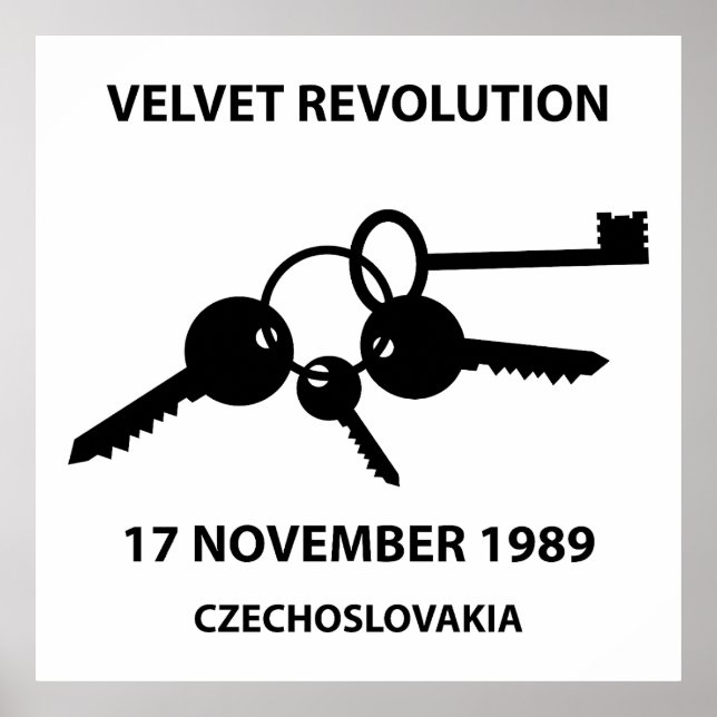 Clinking keys - velvet revolution symbol poster (Front)