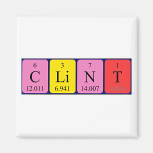 Clint periodic table name magnet
