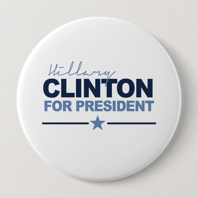 CLINTON 2016 SIGNERICA -.png 10 Cm Round Badge (Front)