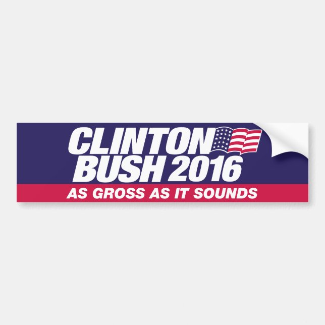 Clinton Bush 2016 Bumper Sticker (Front)