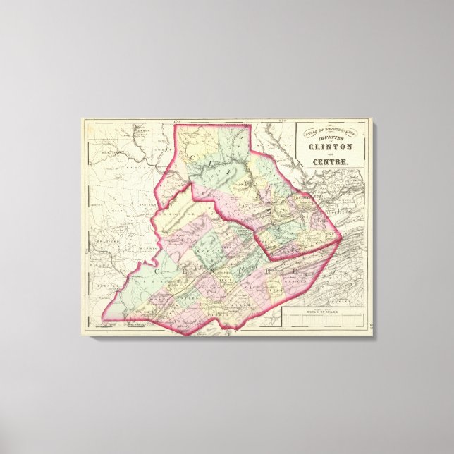 Clinton, Centre counties Canvas Print (Front)