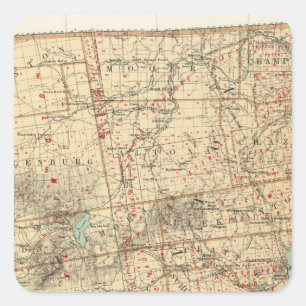 Clinton County Square Sticker