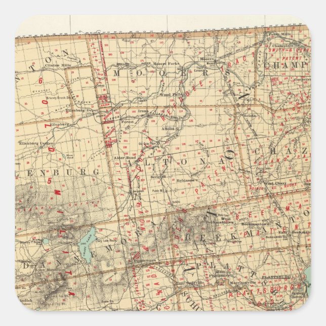 Clinton County Square Sticker (Front)