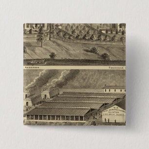 Clinton Fire Brick Works Anderson's Landing 15 Cm Square Badge
