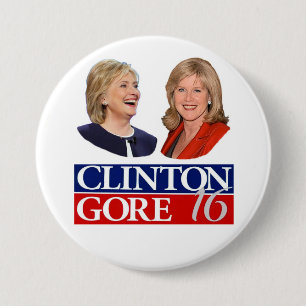 Clinton/Gore 16 7.5 Cm Round Badge