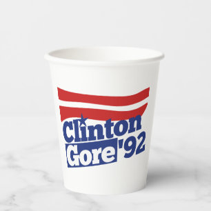 Clinton Gore 92 retro 90s bill clinton al gore Paper Cups