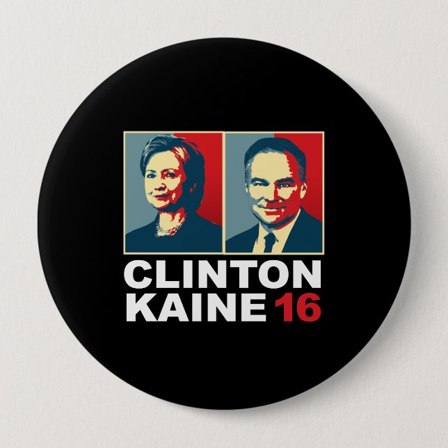 Clinton Kaine 16 - Posterised -- 10 Cm Round Badge (Front)