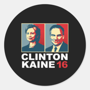 Clinton Kaine 16 - Posterised -- Classic Round Sticker