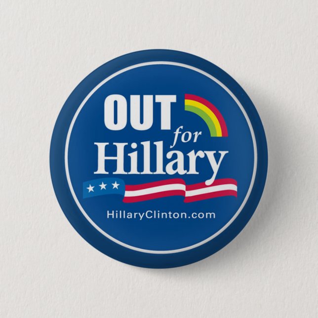 Clinton "OUT" Button Gay (Front)