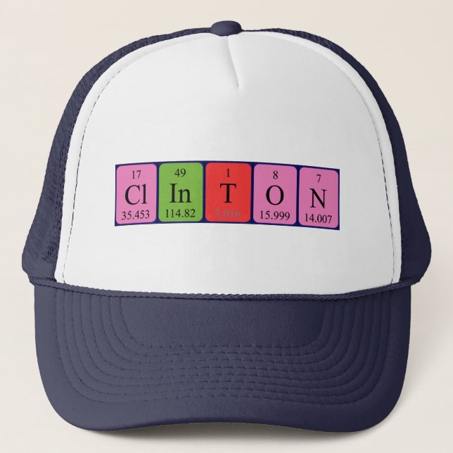 Clinton periodic table name hat (Front)