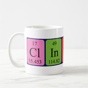 Clinton periodic table name mug