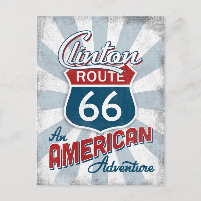Clinton Route 66 Vintage America Oklahoma Postcard (Front)