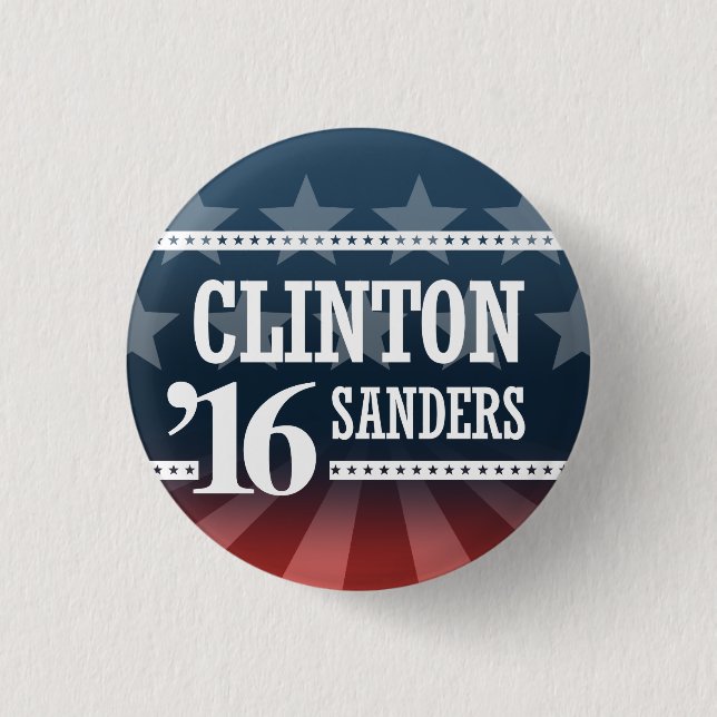 Clinton Sanders 2016 3 Cm Round Badge (Front)