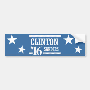 Clinton Sanders 2016 Bumper Sticker
