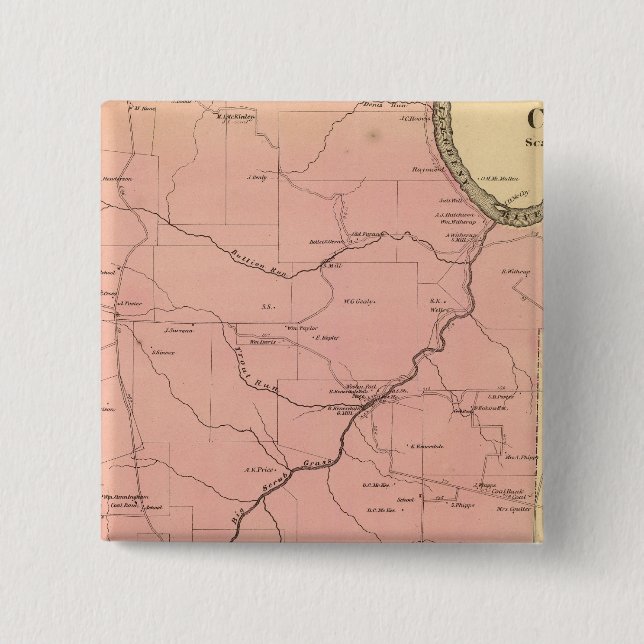 Clinton Township 15 Cm Square Badge (Front)