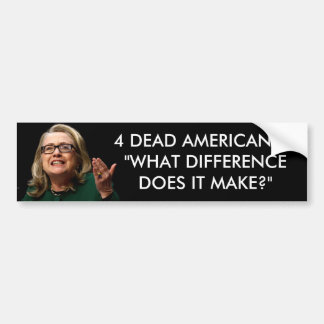 Clinton -  What Difference Does It Make? Bumper Sticker