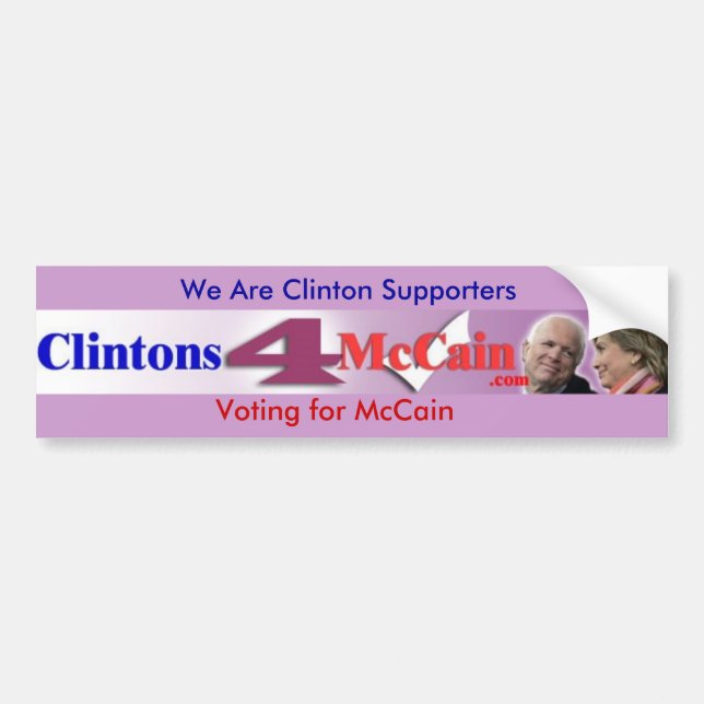 Clintons4McCain Bumper Sticker (Front)