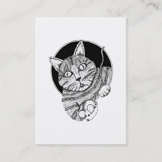 "Clinton's Cat" ACEO Art Trading Card (Front)