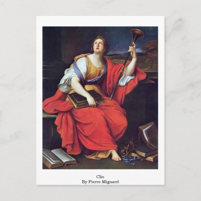 Clio By Pierre Mignard Postcard (Front)