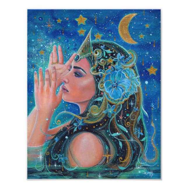 Clio Mermaid with gold accents by Renee Lavoie Photo Print (Front)