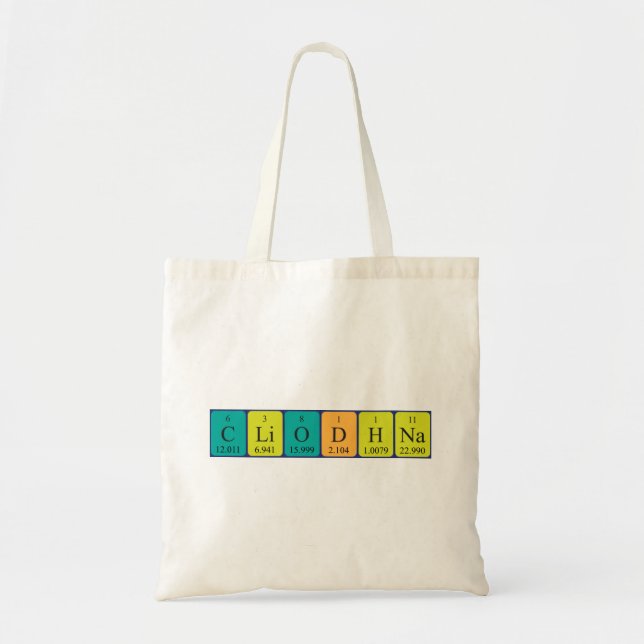 Cliodhna periodic table name tote bag (Front)