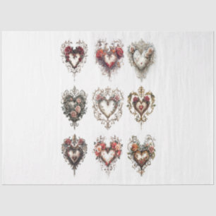 Clip Art Valentine Hearts Tissue Paper