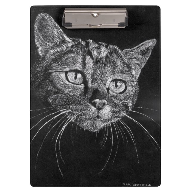 Clip Board Cat Face (borderless) (Front)