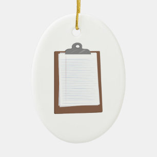 Clip Board Ceramic Tree Decoration