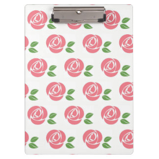 Clip Board with Roses