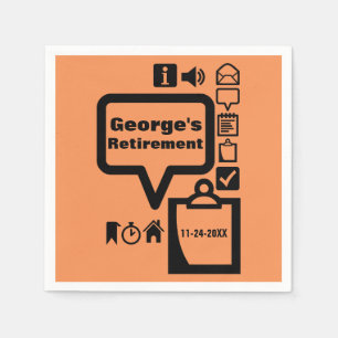 Clipart Choose colour Retirement Party Paper Napki Napkin