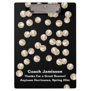 Clipboard, Black, Baseball Coach Clipboard