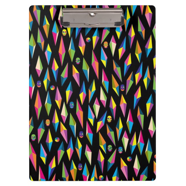 Clipboard/Bold Geometric with Skulls Clipboard (Front)