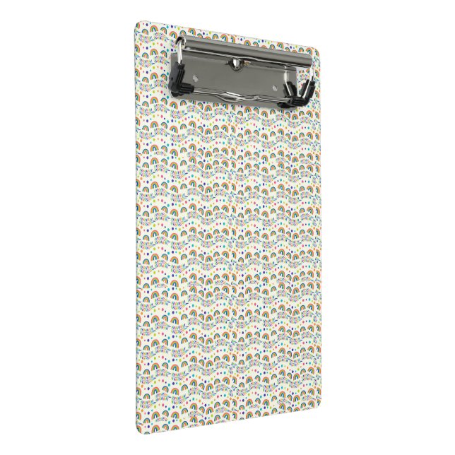 Clipboard featuring a colourful repeating pattern  (Angled)