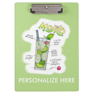 CLIPBOARD - MOJITO RECIPE COCKTAIL ART