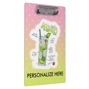 CLIPBOARD - MOJITO RECIPE COCKTAIL ART