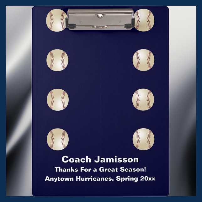 Clipboard, Navy Blue, Baseball Coach Clipboard (Creator Uploaded)