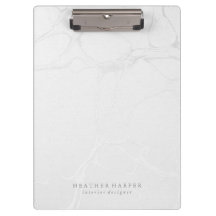 Clipboard - Silver Marble