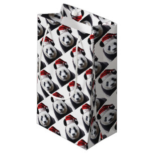 Clipped-Panda-Santa-2 Small Gift Bag