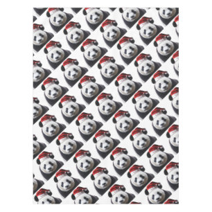 Clipped-Panda-Santa-2 Tablecloth