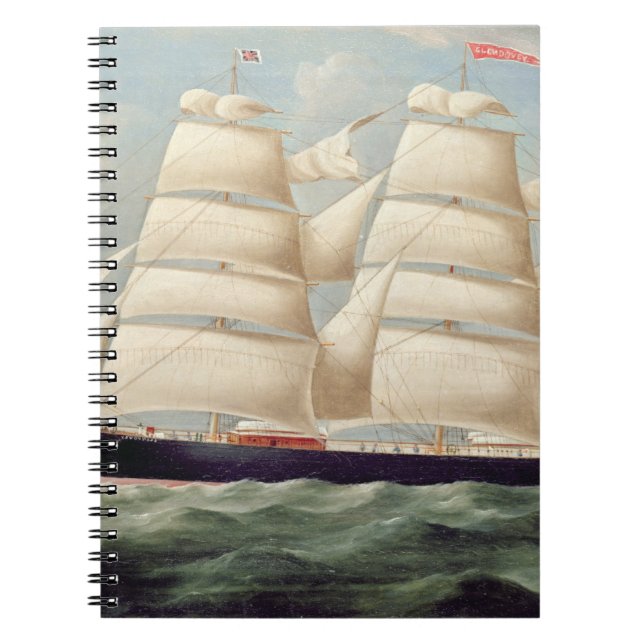 Clipper Barque 'Clendovey' (oil on canvas) Notebook (Front)