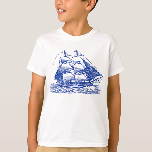 Clipper - Navy Blue T-Shirt (Front)