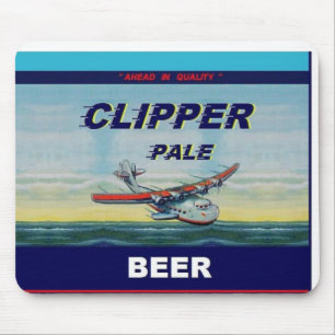 CLIPPER PALE BEER Famous Design Flat Top Can Mouse Mat