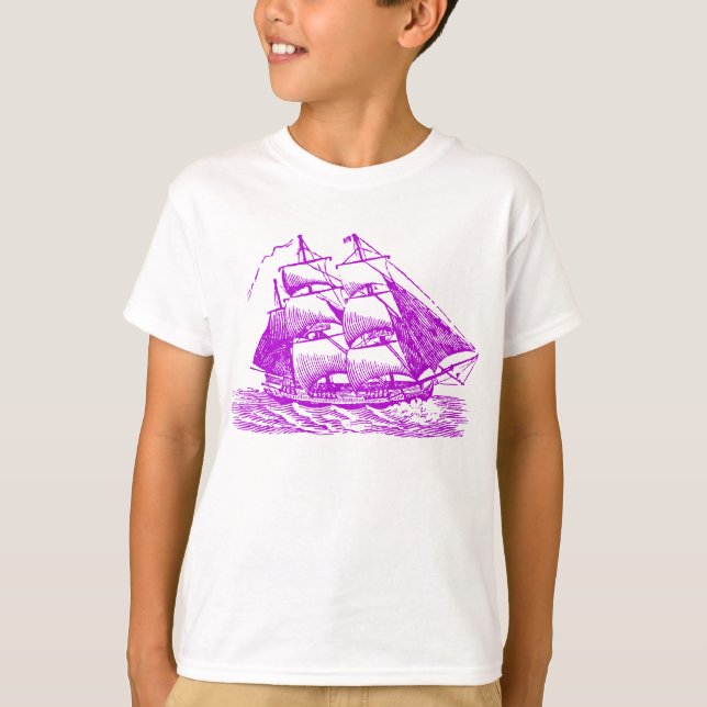 Clipper - Purple T-Shirt (Front)