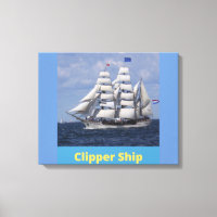 Clipper Ship British Captain Canvas Wall Art