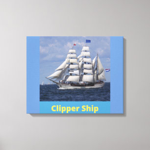 Clipper Ship British Captain Canvas Wall Art