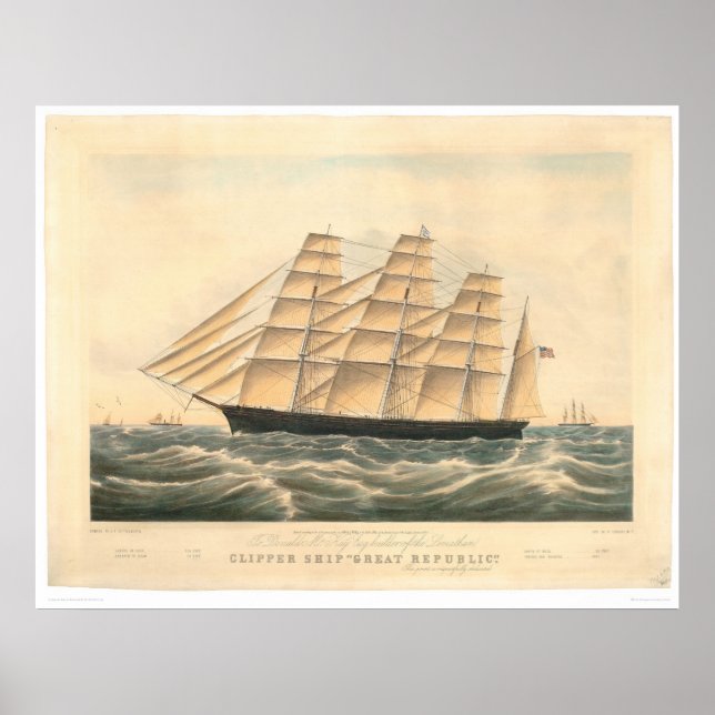 Clipper ship "Great Republic" (0398A) Poster (Front)