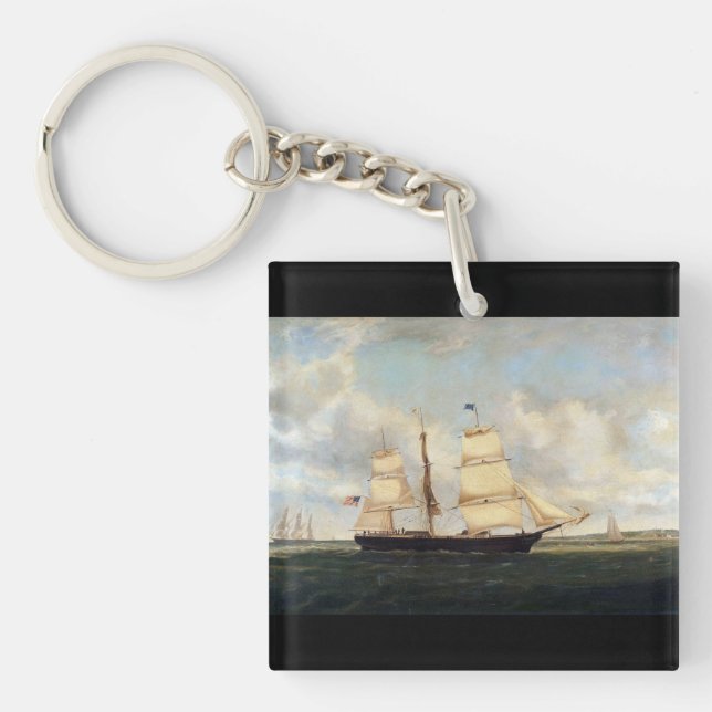 Clipper ship Horatio 19th century Key Ring (Front)