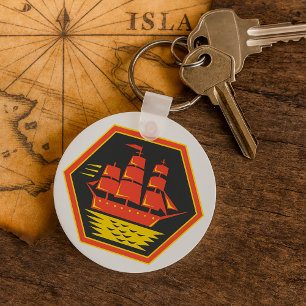 Clipper Ship Key Ring
