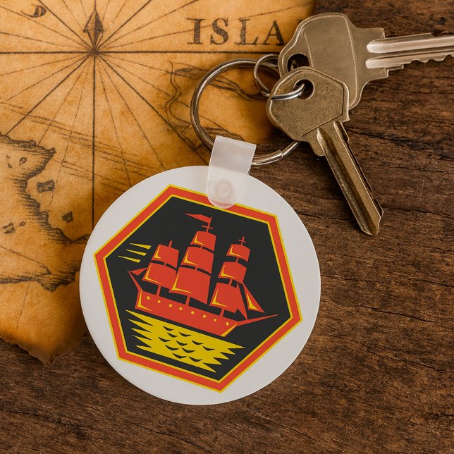Clipper Ship Key Ring (Creator Uploaded)