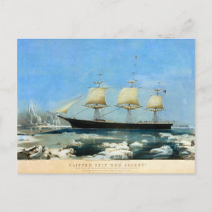 Clipper Ship Red Jacket 1854 Postcard
